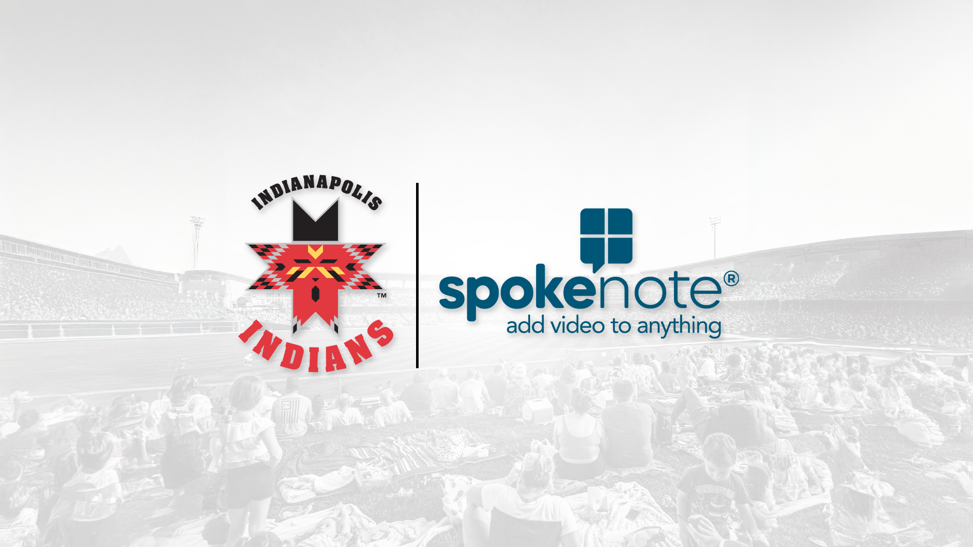 Logos of Spokenote and Indianapolis Indians partnership